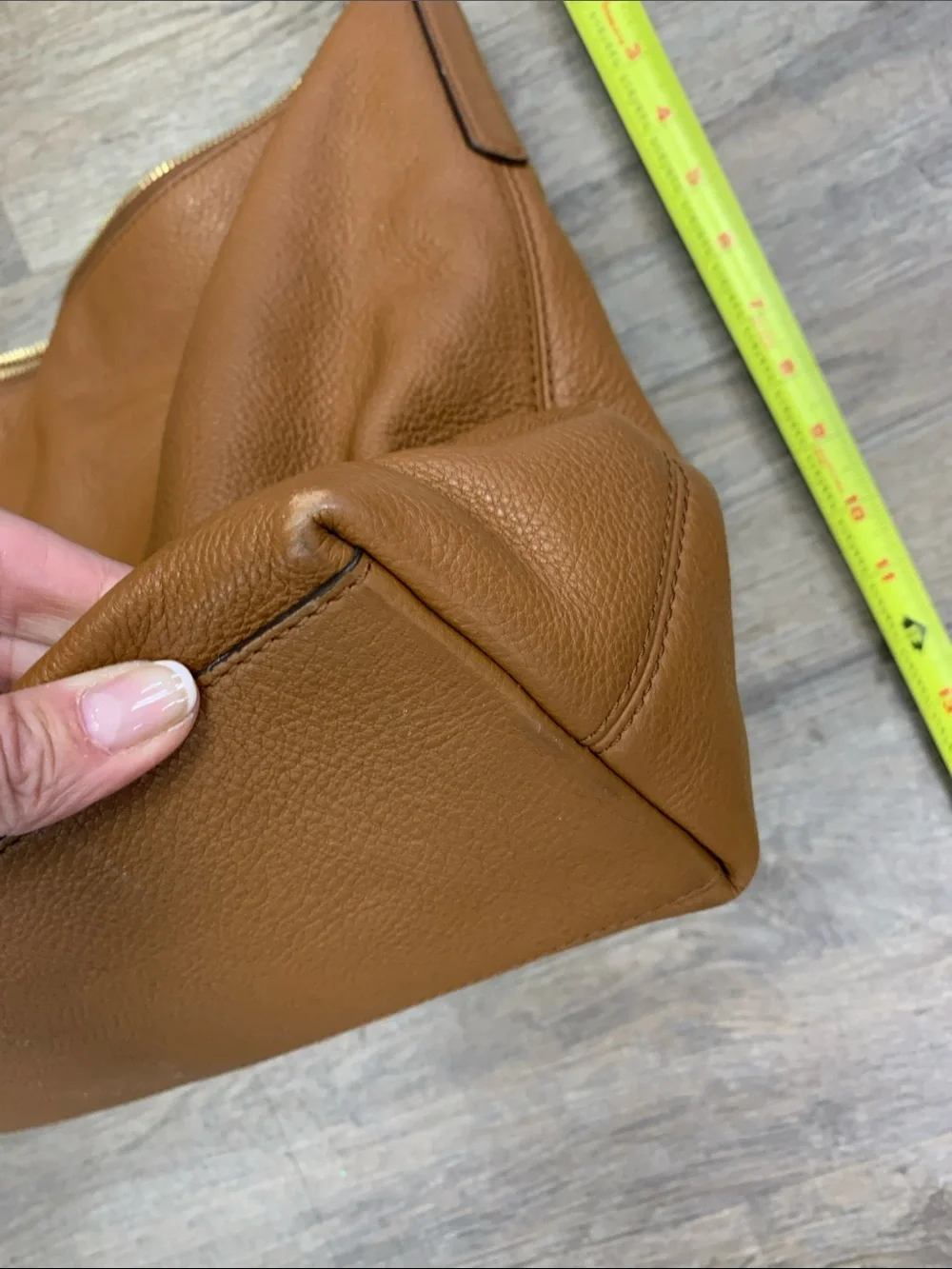 Michael Kors Cognac Leather Shoulder Bag with Braided Handle